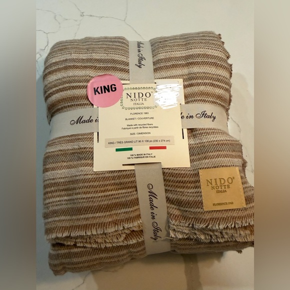 nido notte Other - Brown Striped Blanket